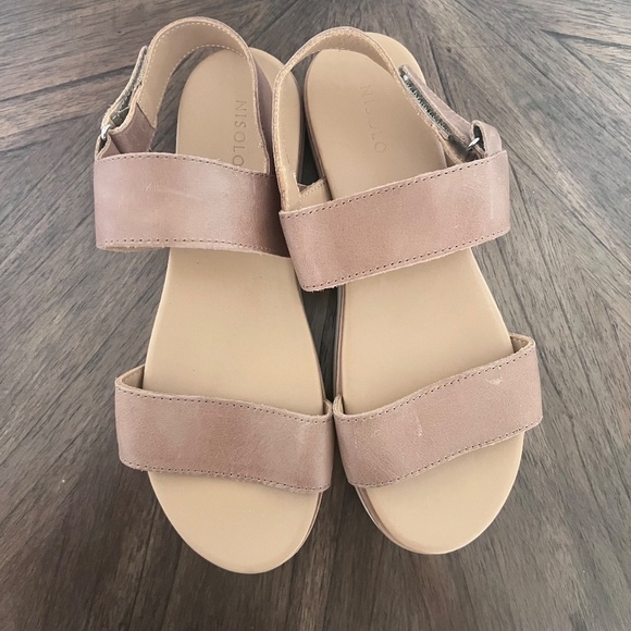Anthropologie Nisolo Women's Tan Leather Go-To  'Flatform' Sandals Size 8.5 - Picture 7 of 15
